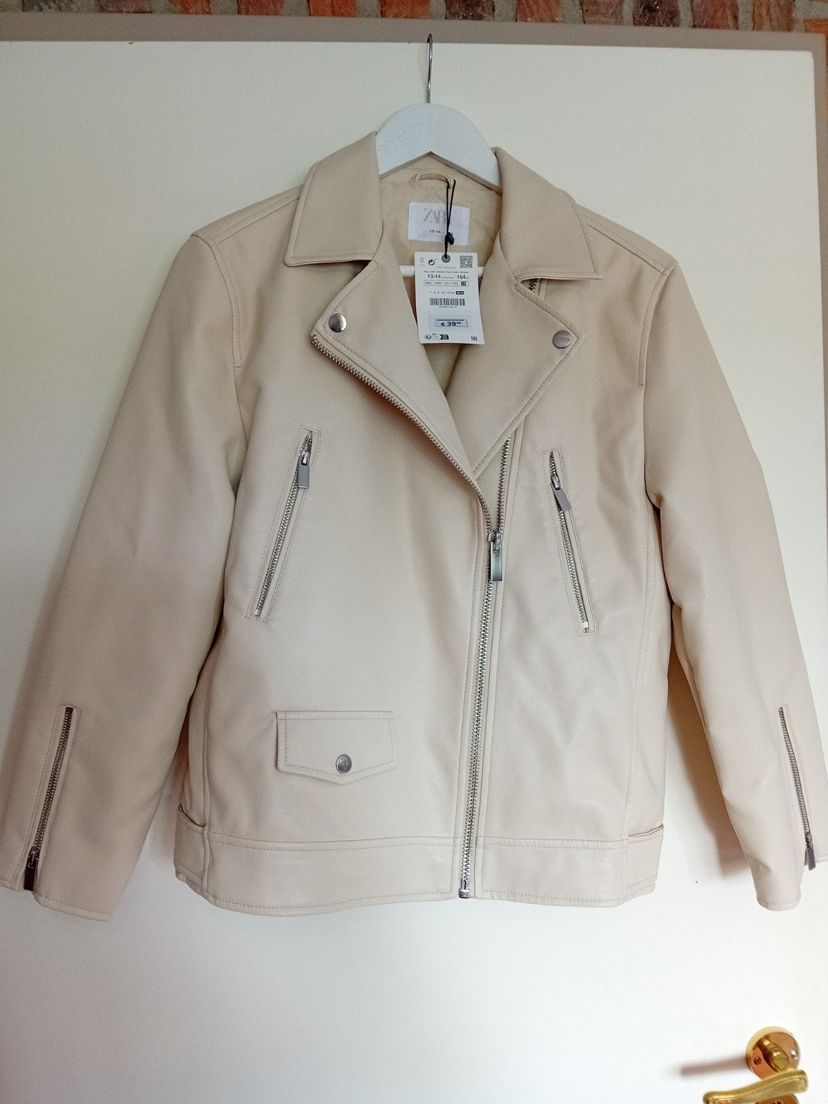 Tussen jas creme maat 164 Zara, Ophalen of Verzenden, Nieuw, Maat 34 (XS) of kleiner, Beige