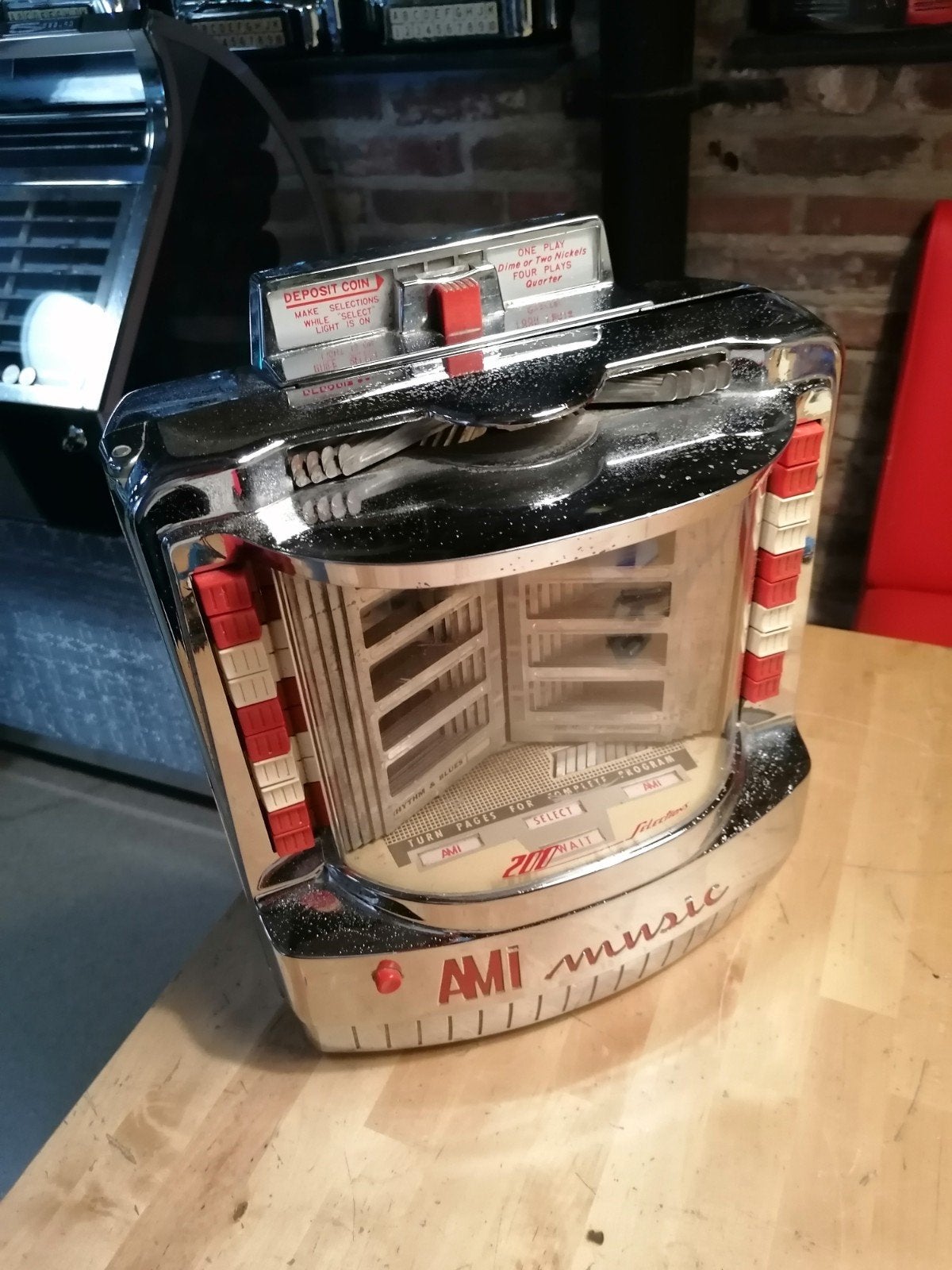 AMI WQ200 wallbox, Verzamelen, Ophalen of Verzenden, Gebruikt, 1950 tot 1960, Ami