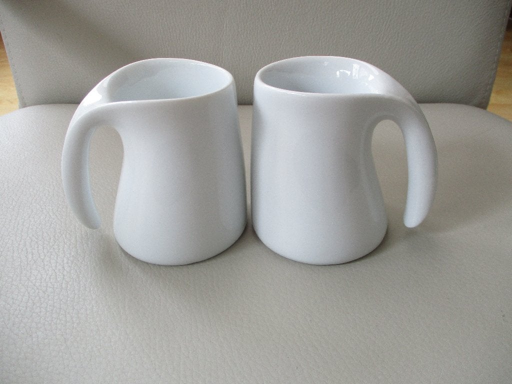 STELTON - porselein - beker - Denemarken, Overige typen, Ophalen of Verzenden, Zo goed als nieuw, Wit