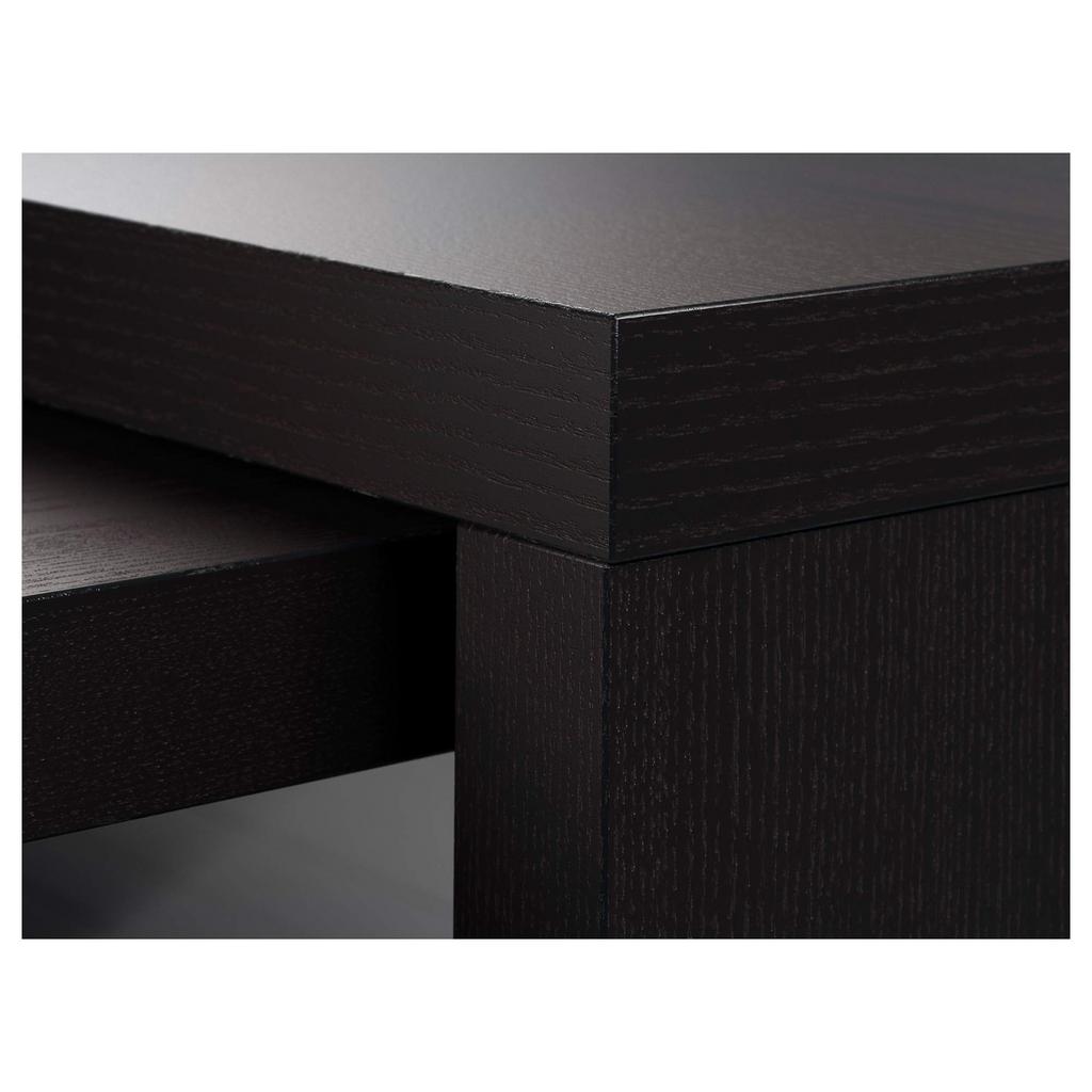 IKEA MALM Bureau met uitschuifbaar blad, zwartbruin, Ophalen, Gebruikt, Spaanplaat of MDF, IKEA