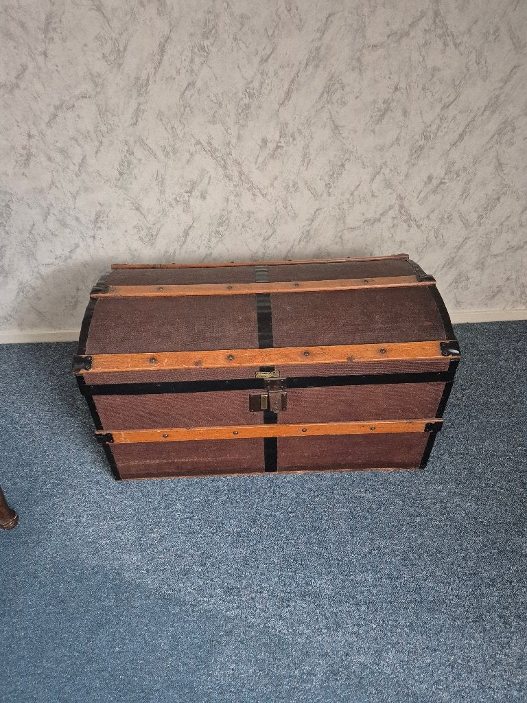 Dekken kist hutkoffer reiskist reis kist c.j. schravendijk, Ophalen, Gebruikt, 50 tot 100 cm, Minder dan 50 cm