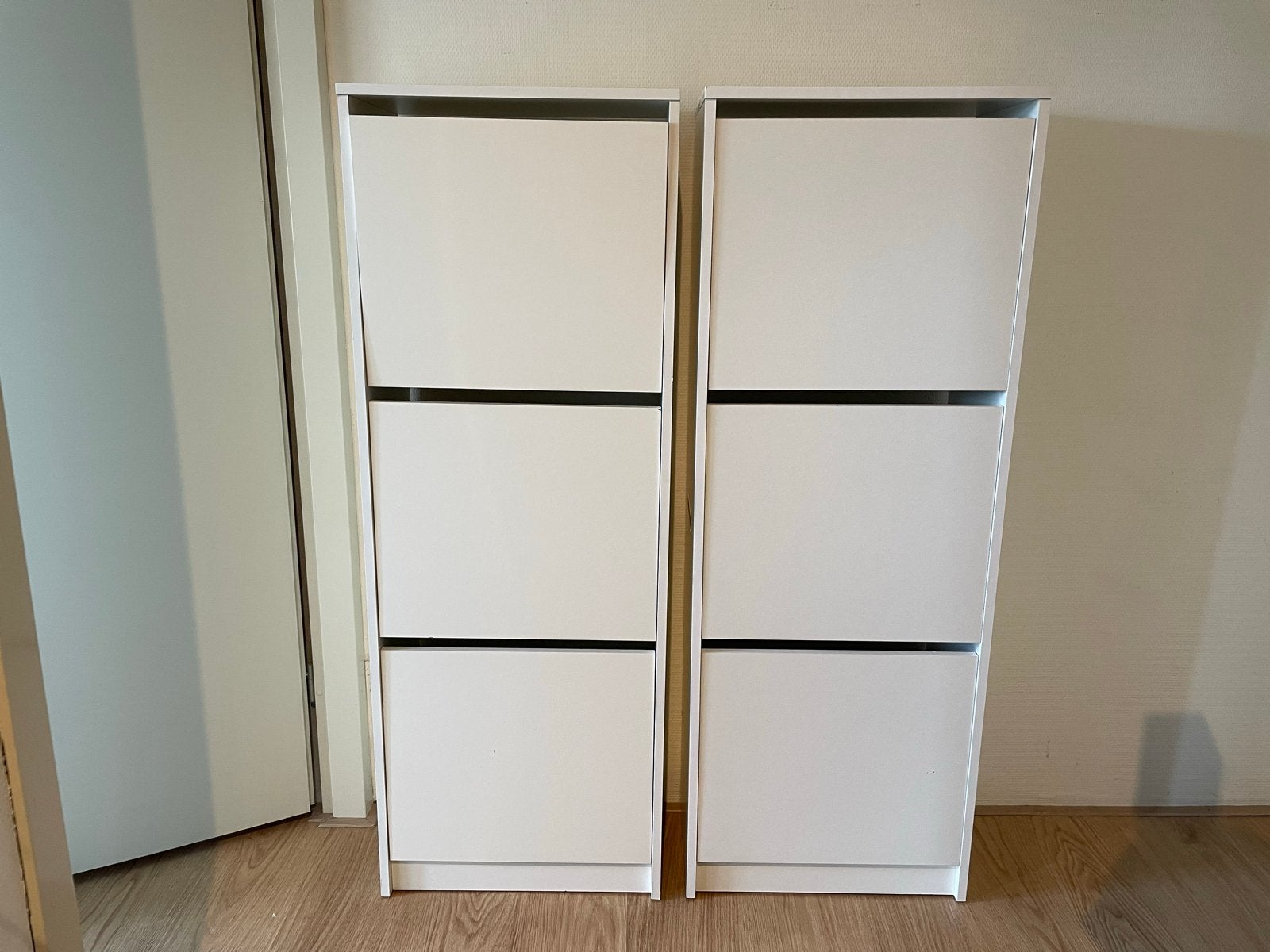 Twee IKEA BISSA schoenenkasten met 3 vakken - Gebruikt, Ophalen, Gebruikt