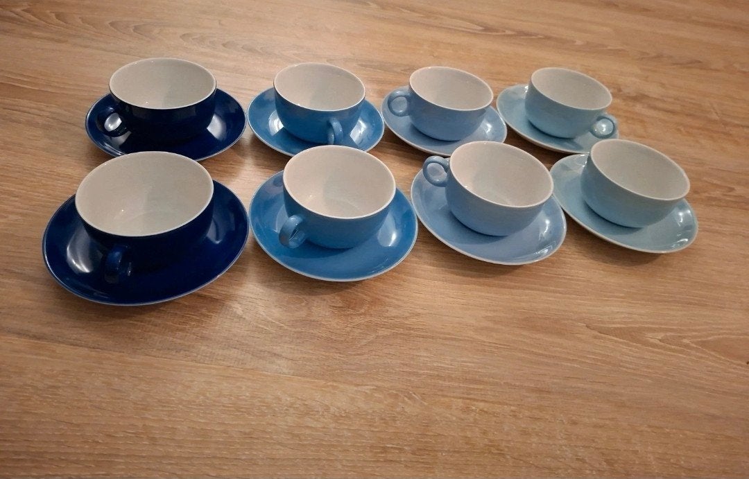 Douwe Egberts Arzberg kop en schotel set - 8 stuks, Ophalen of Verzenden, Zo goed als nieuw, Overige stijlen, Kop(pen) en/of Schotel(s)