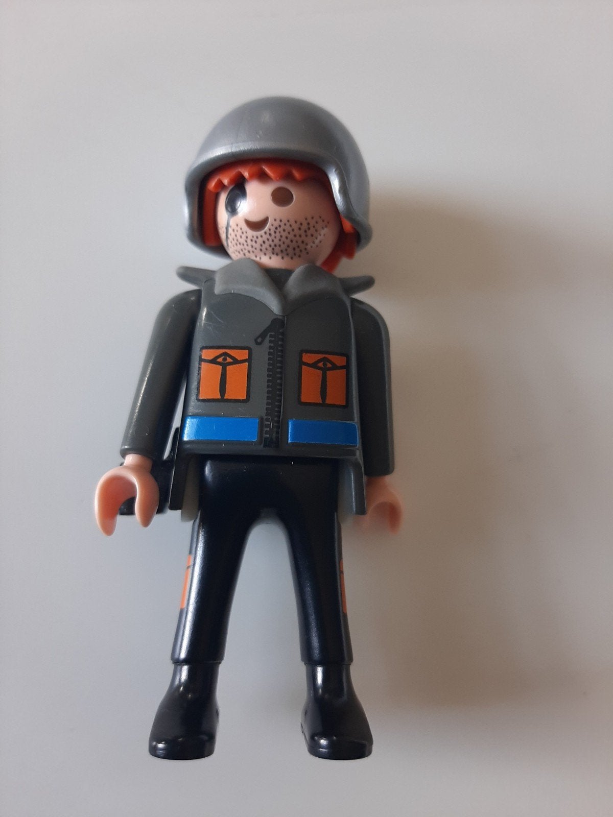 Playmobil figuur met helm, Ophalen of Verzenden, Zo goed als nieuw, Losse onderdelen, Figuren