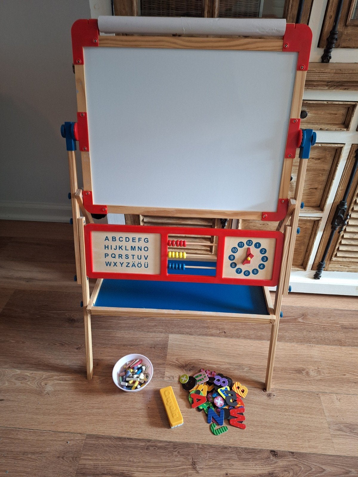 Krijt en magneet bord, Ophalen, Krijtbord