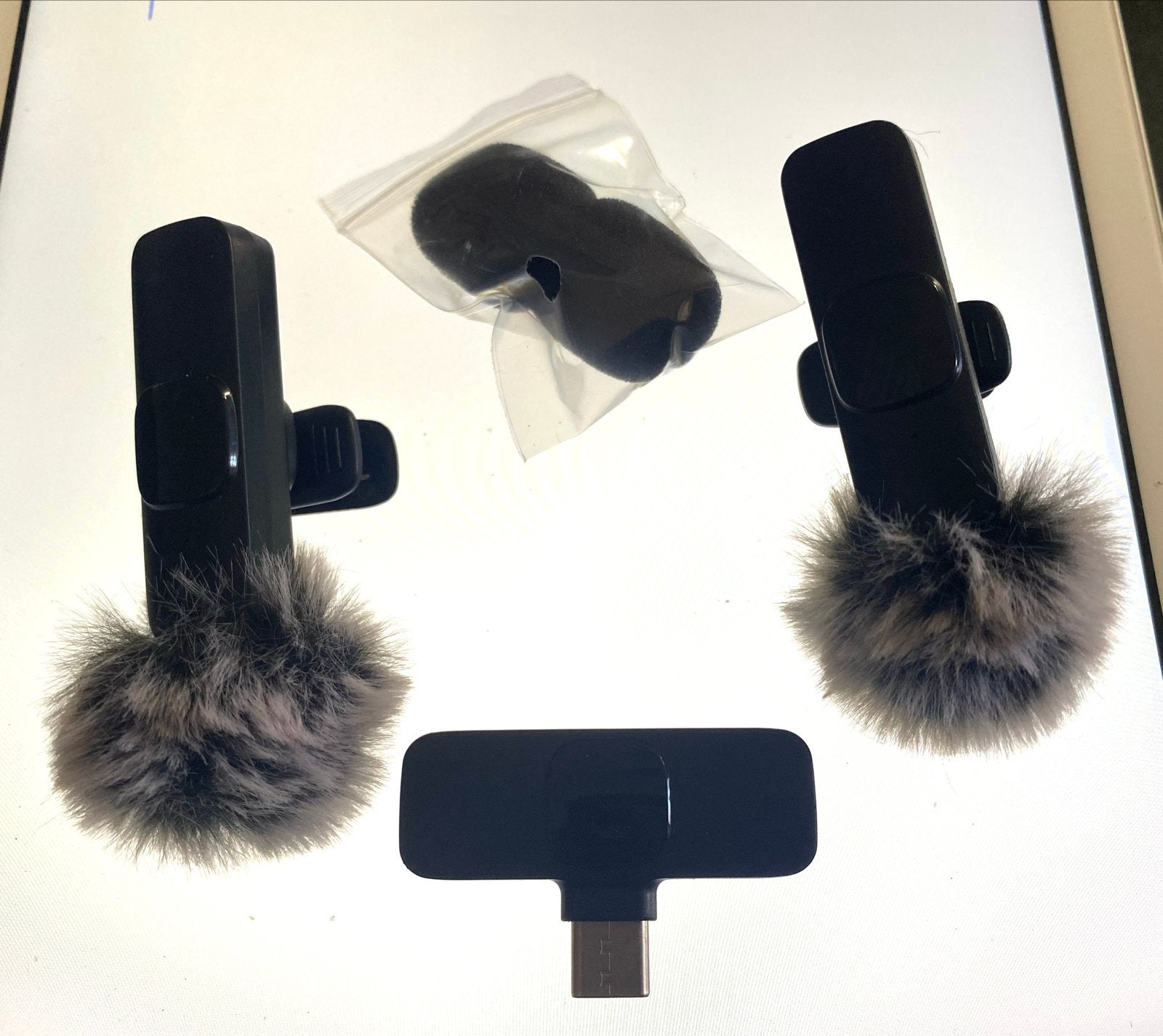 Draadloze microfoonset met windkappen, Muziek en Instrumenten, Ophalen of Verzenden, Gebruikt, Zangmicrofoon, Draadloos
