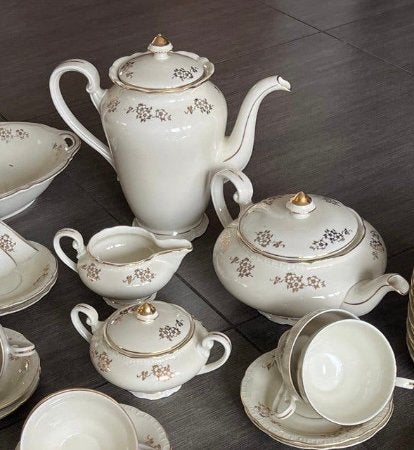 Vintage 12 delig koffie theeservies, Ophalen, Gebruikt, Overige merken, Vintage