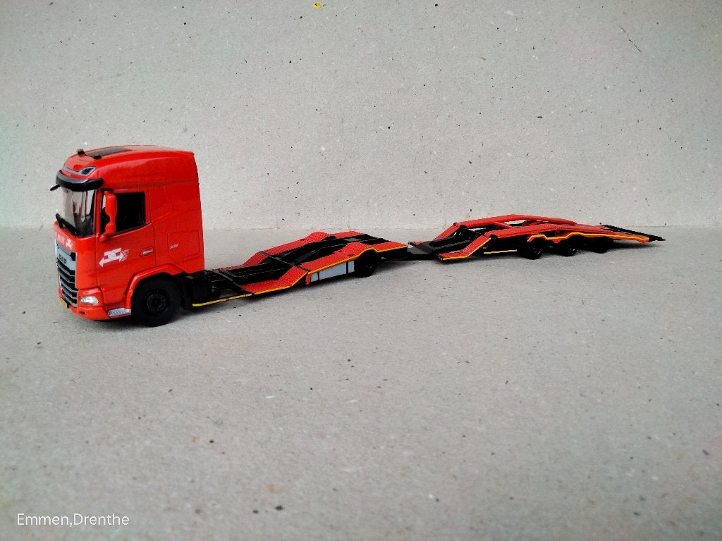 DAF De Rooy vrachtwagen met dieplader - wsi, Hobby en Vrije tijd, Modelauto's | 1:50, Ophalen of Verzenden, Nieuw, Bus of Vrachtwagen