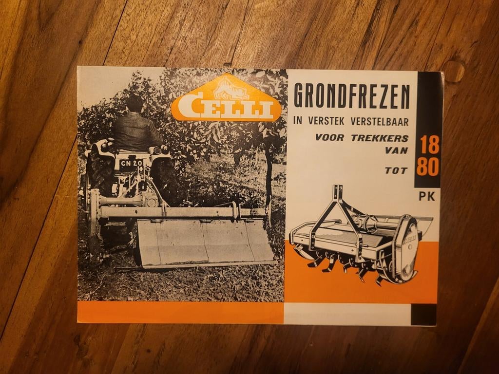 Tractor folder Celli grondfrezen, Ophalen of Verzenden, Zo goed als nieuw
