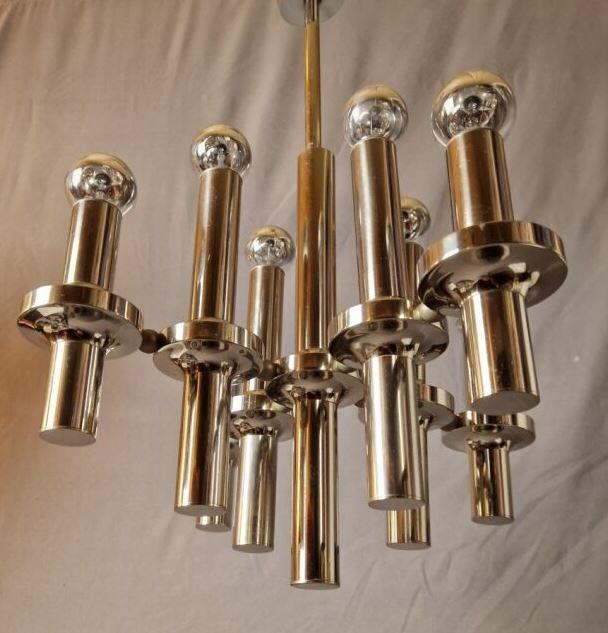 vintage hanglamp Sciolari Staff mid-century, Ophalen, 50 tot 75 cm, Zo goed als nieuw, Space age