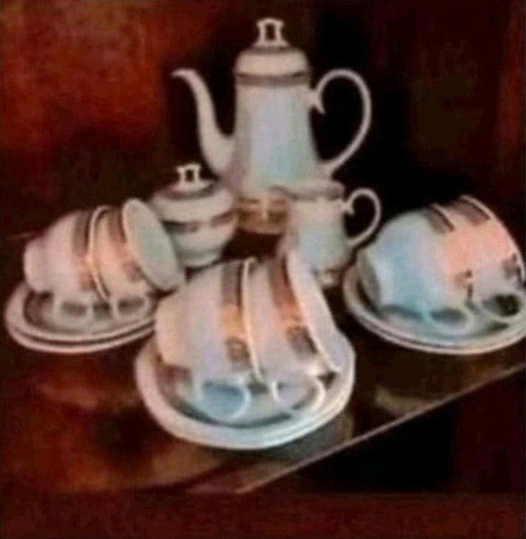 Koffie/thee servies van Porcelein., Ophalen of Verzenden
