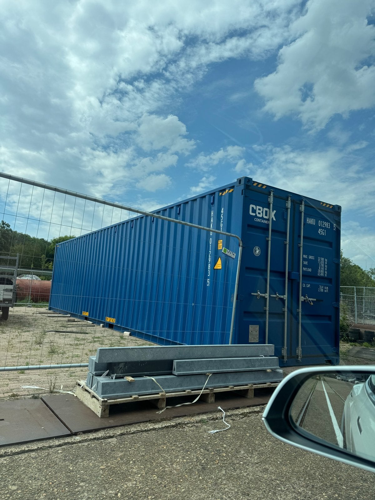 Blauwe CBOX Container - 40ft HC Opslagcontainer, Ophalen