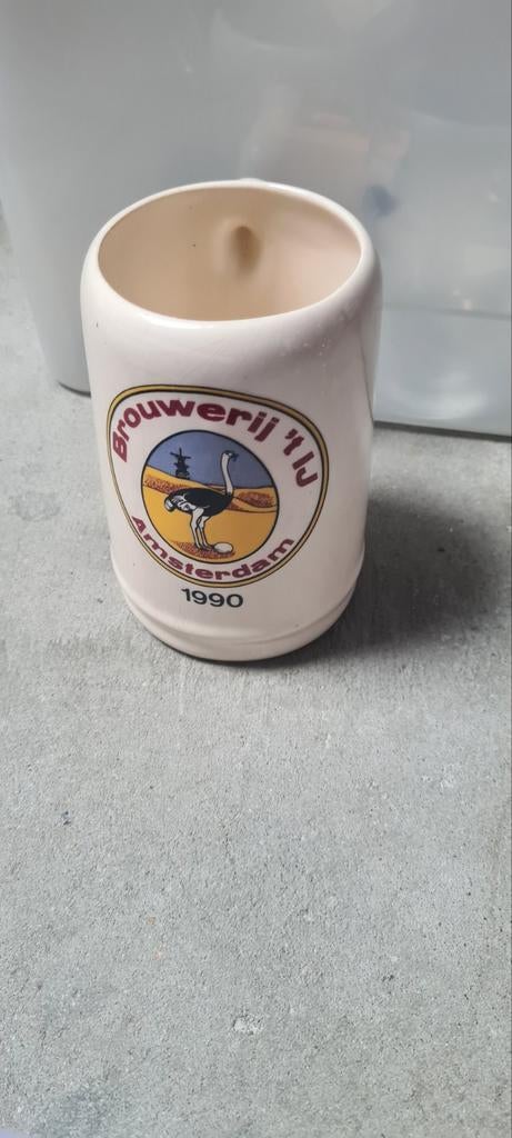 Bierpul Brouwerij 't IJ Amsterdam 1990, Verzamelen, Biermerken, Ophalen of Verzenden, Gebruikt, Pul(len), Overige merken