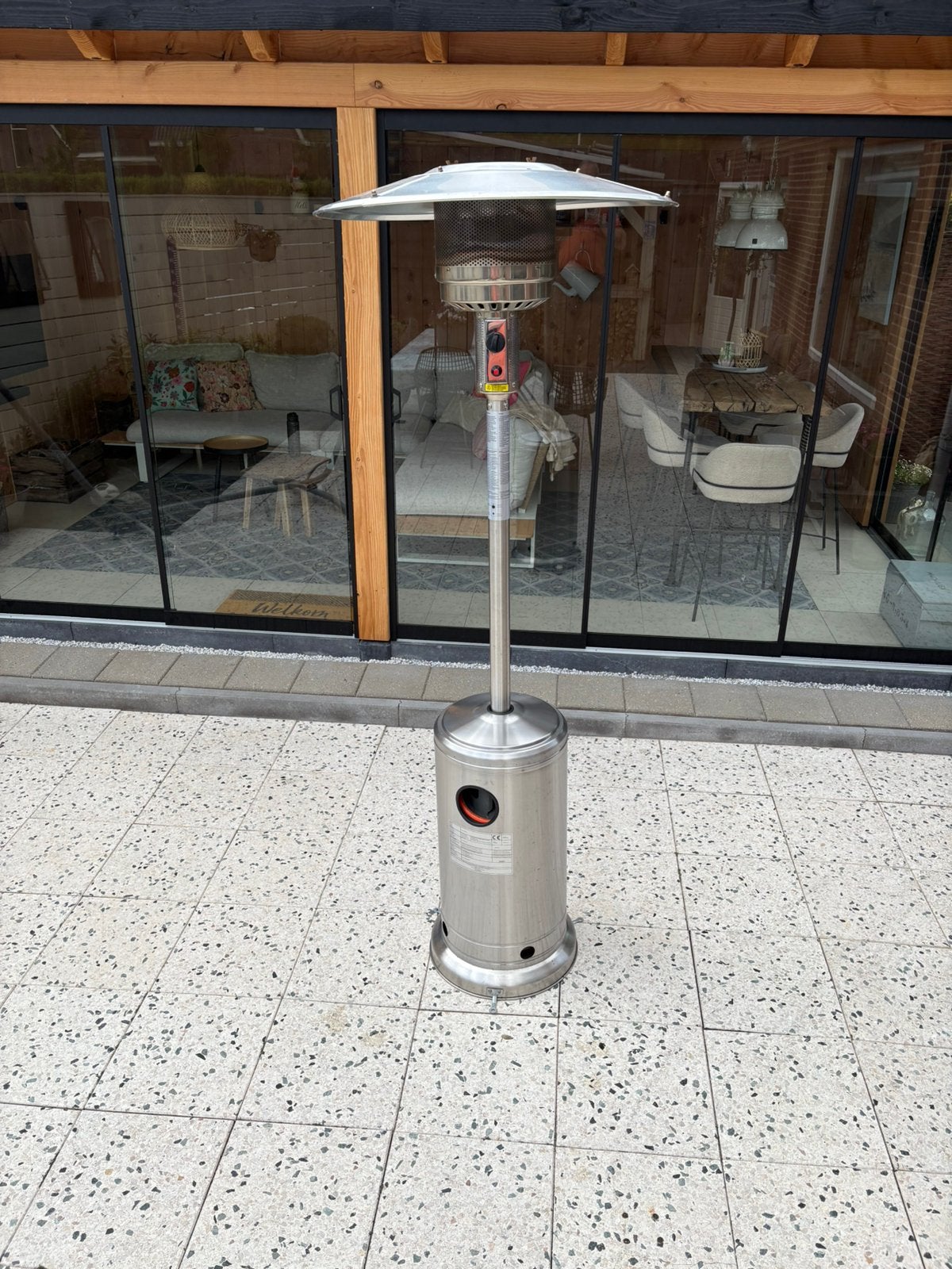 Terrasverwarmer 13 Kw met gasfles, Ophalen, Nieuw, Gas, Vloer