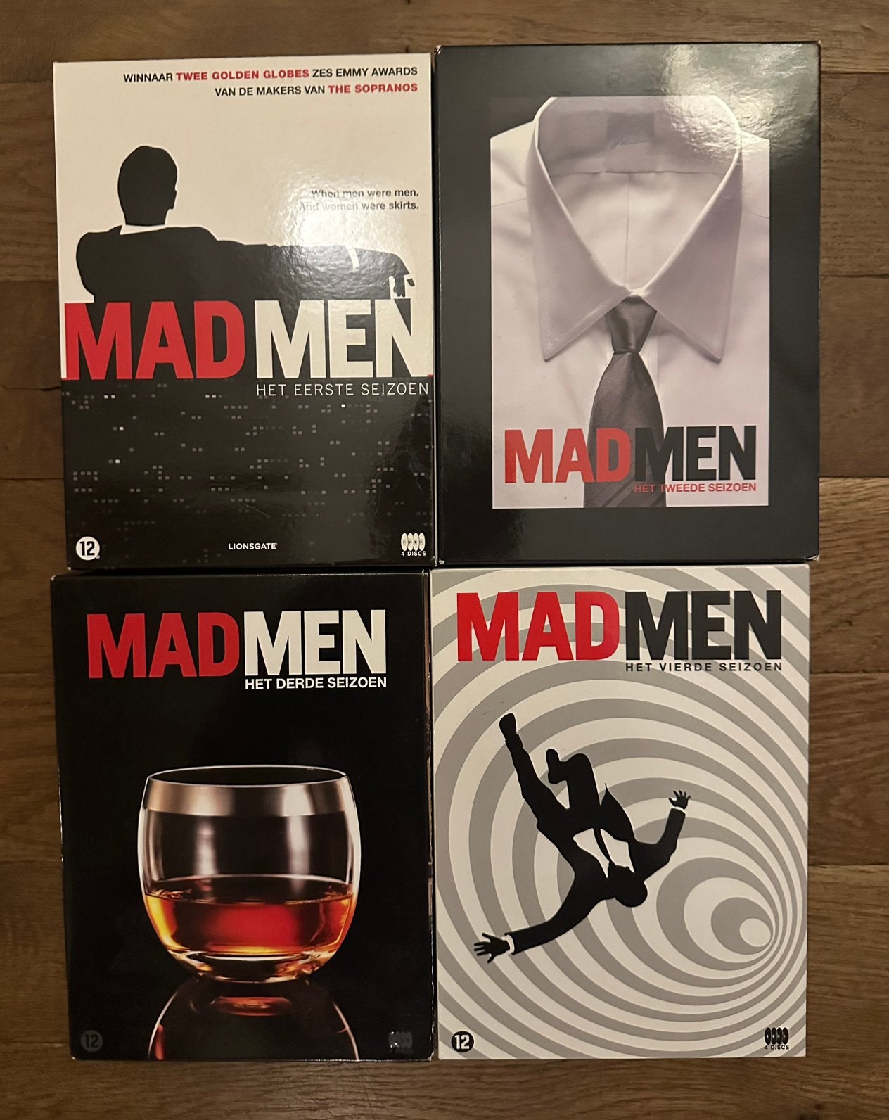 De 4 seizoenen van MADMEN + gratis Miami Vice, Zo goed als nieuw, Origineel, Met bewaardoos, rek of koffer, Verzenden