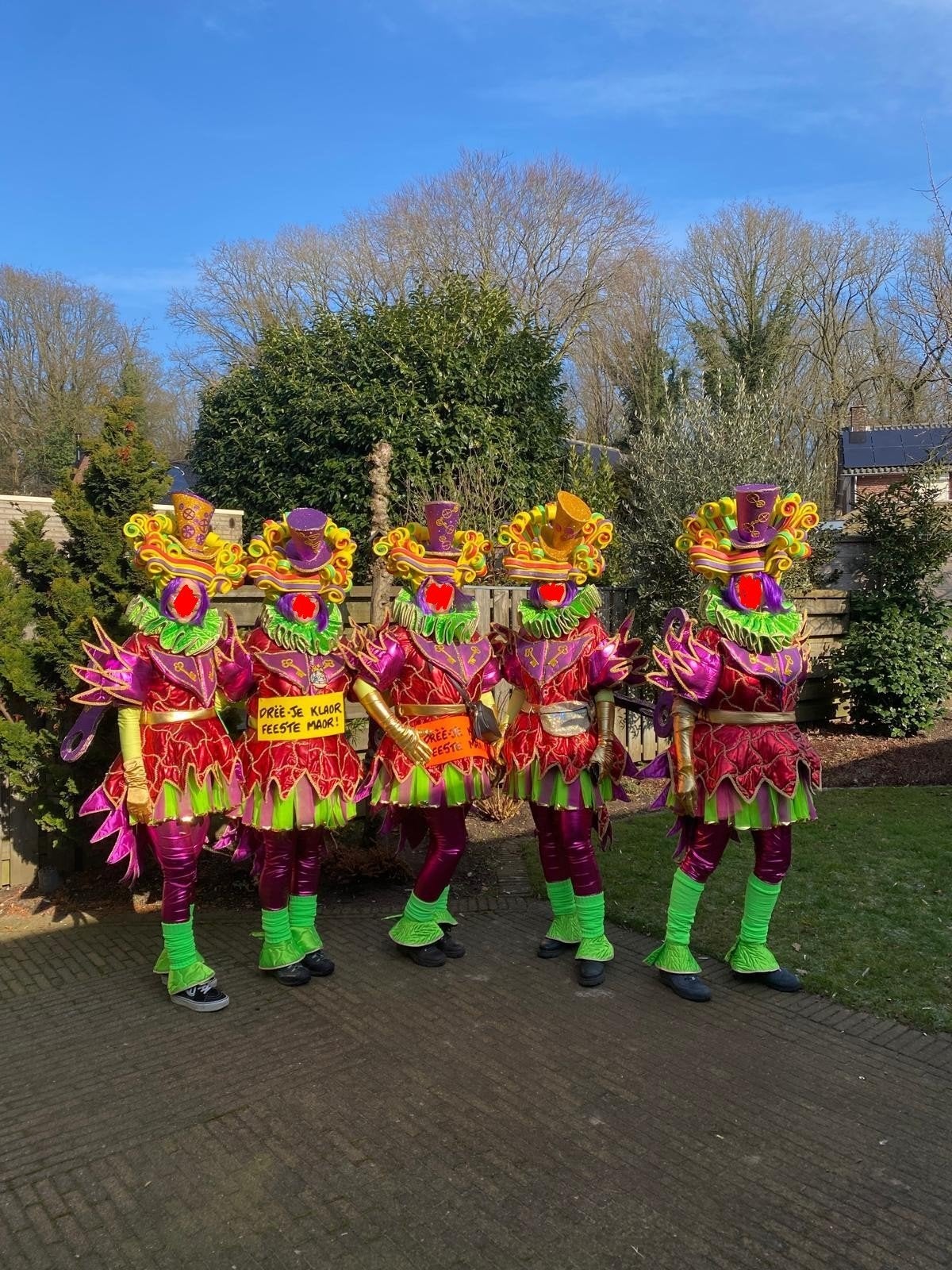 Schitterende loopgroep 6 tot 13 personen, Ophalen of Verzenden, Gedragen, Carnaval, Kleding