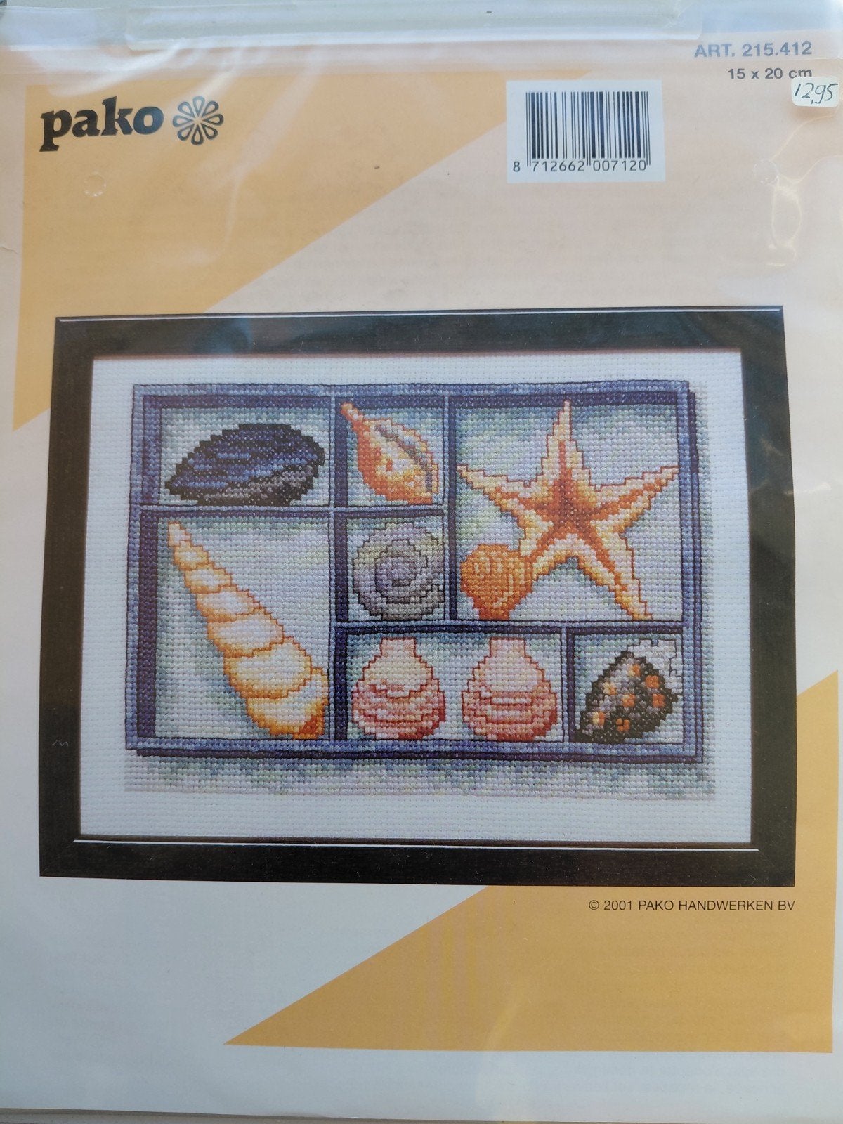 Pako Borduurpakket Schelpen 15x20 cm - Nieuw, Pako, ., Nieuw, Ophalen of Verzenden