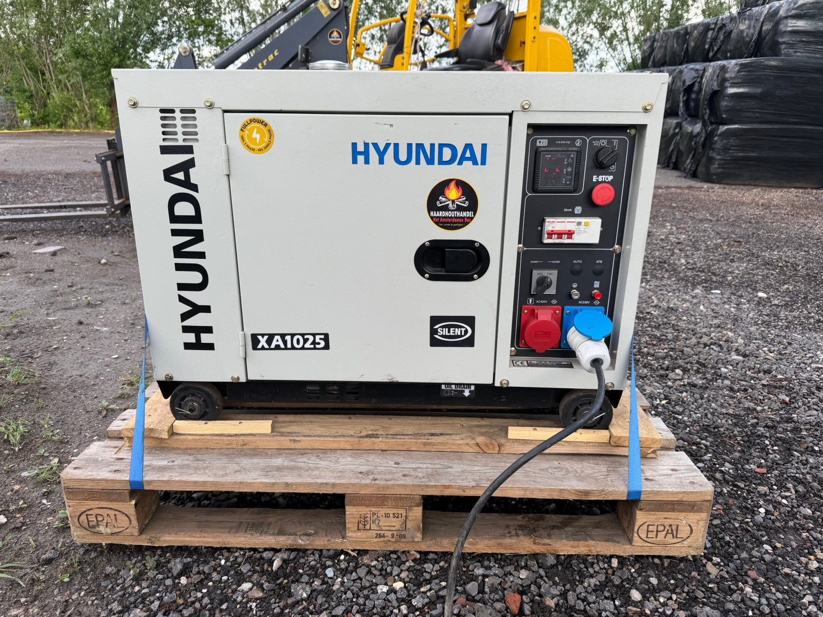 Hyundai XA1025 7,9kva 400V Aggregaat 11,5 uur, bouwjaar 2021, Ophalen, Elektrisch startend, Dieselolie, Zo goed als nieuw