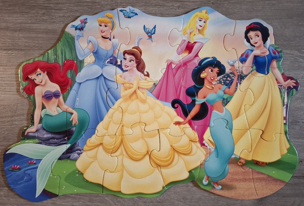 Disney Prinsessen Vloerpuzzel - 15 Stukken, Ophalen of Verzenden, 10 tot 50 stukjes, Zo goed als nieuw, 2 tot 4 jaar