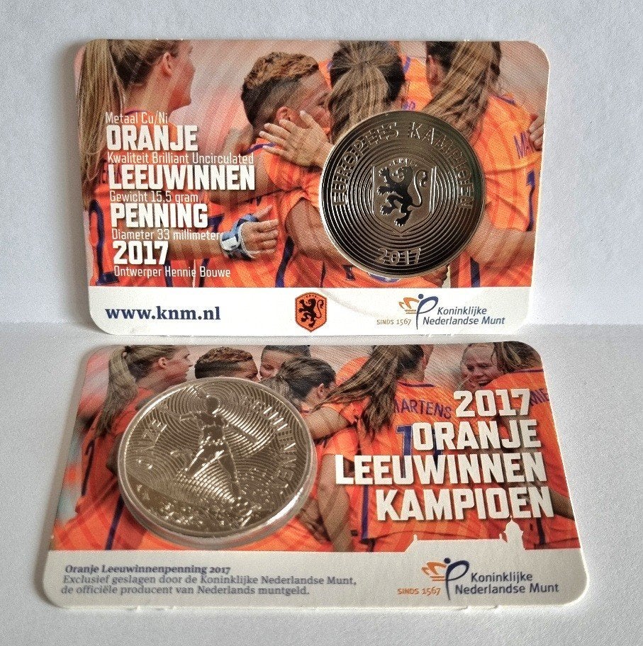 Coincard 2017 - Oranje Leeuwinnen Penning, Ophalen of Verzenden, Overige materialen, Nederland