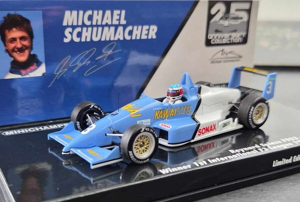 Minichamps Reynard F903 #3 Michael Schumacher 1:43 Fuji 1990, Ophalen of Verzenden, Nieuw, Auto, MiniChamps