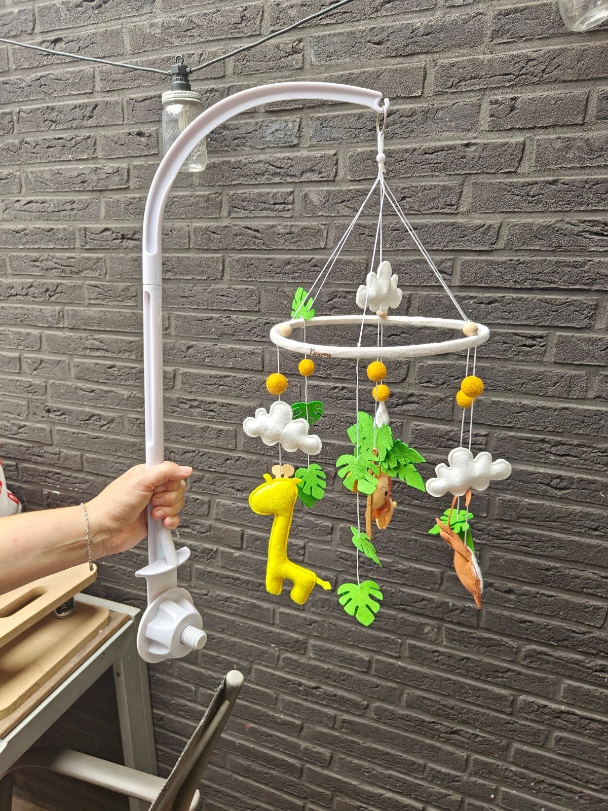 Mobiel thema jungle voor baby box, Kinderen en Baby's, Ophalen, Zo goed als nieuw, Rond