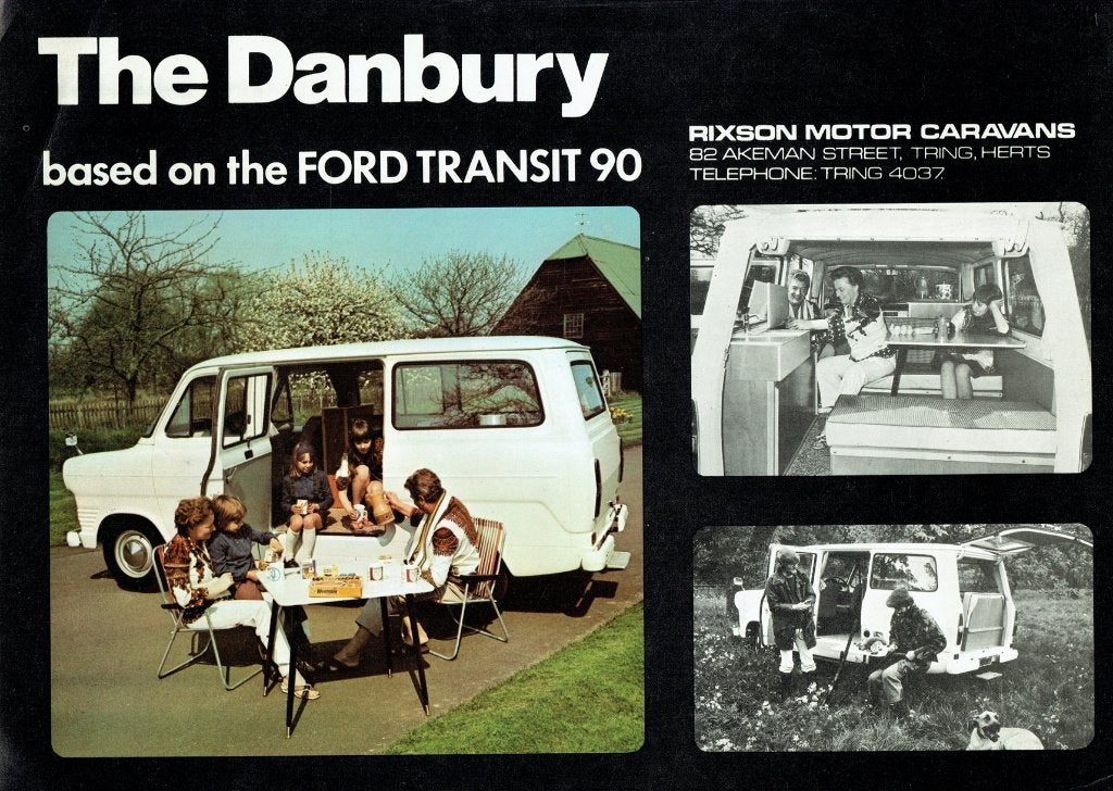 Folder Ford - Rixson Transit 90 Danbury (camper - ca.1974), Verzenden, Gelezen, Ford