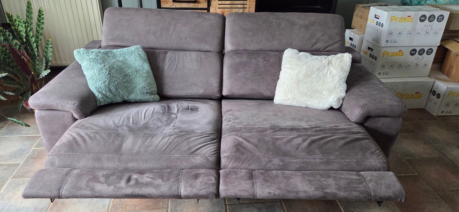 bankstel met relaxstand, Ophalen, Zo goed als nieuw, Overige materialen