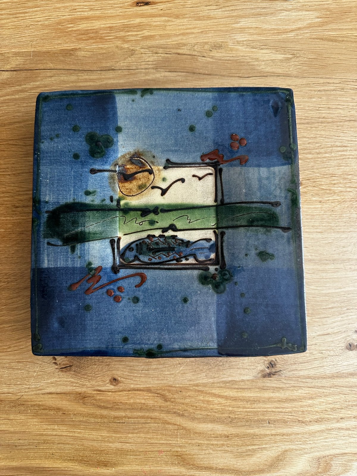 Origineel Mitl bord/plateau - Niek Hoogland, Ophalen of Verzenden