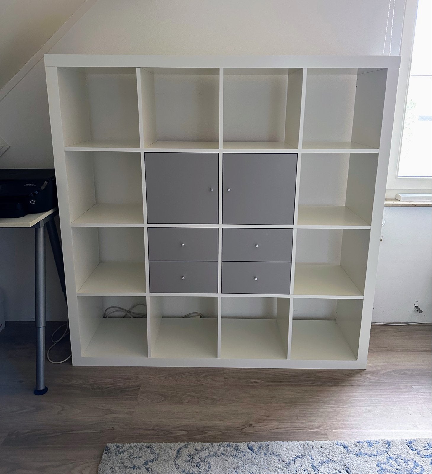 IKEA Kallax kast 150x150x39 met lades en deurtjes, Huis en Inrichting, Ophalen, Gebruikt