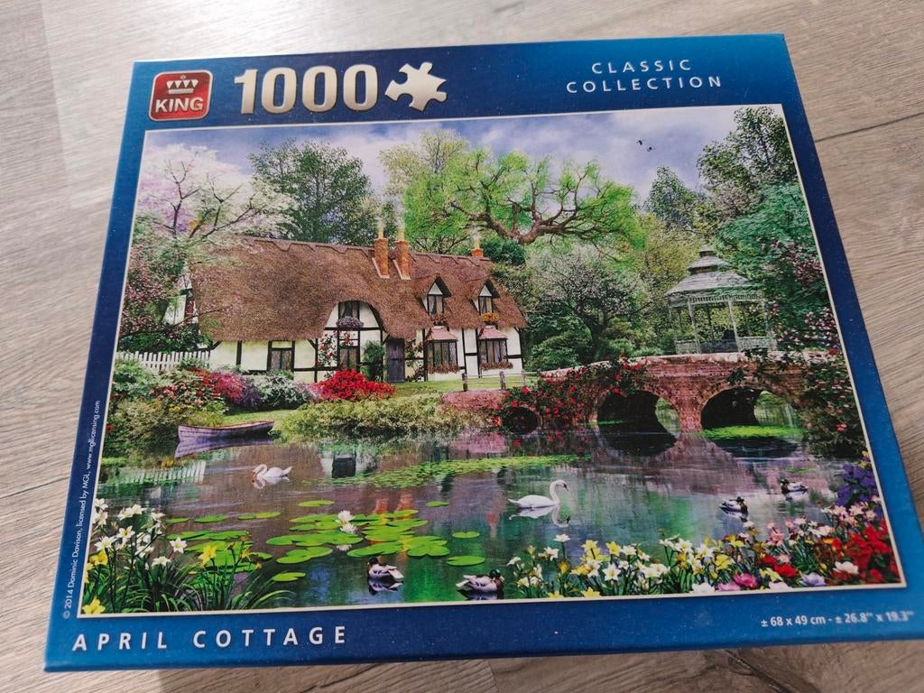 King puzzels 'April Cottage', Ophalen of Verzenden, 500 t/m 1500 stukjes