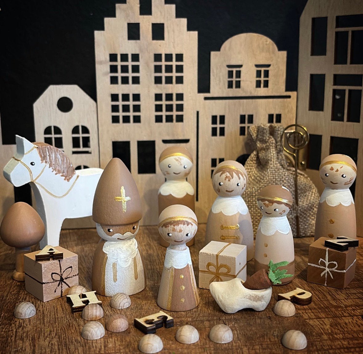 Peg dolls sinterklaas, Ophalen of Verzenden, Nieuw