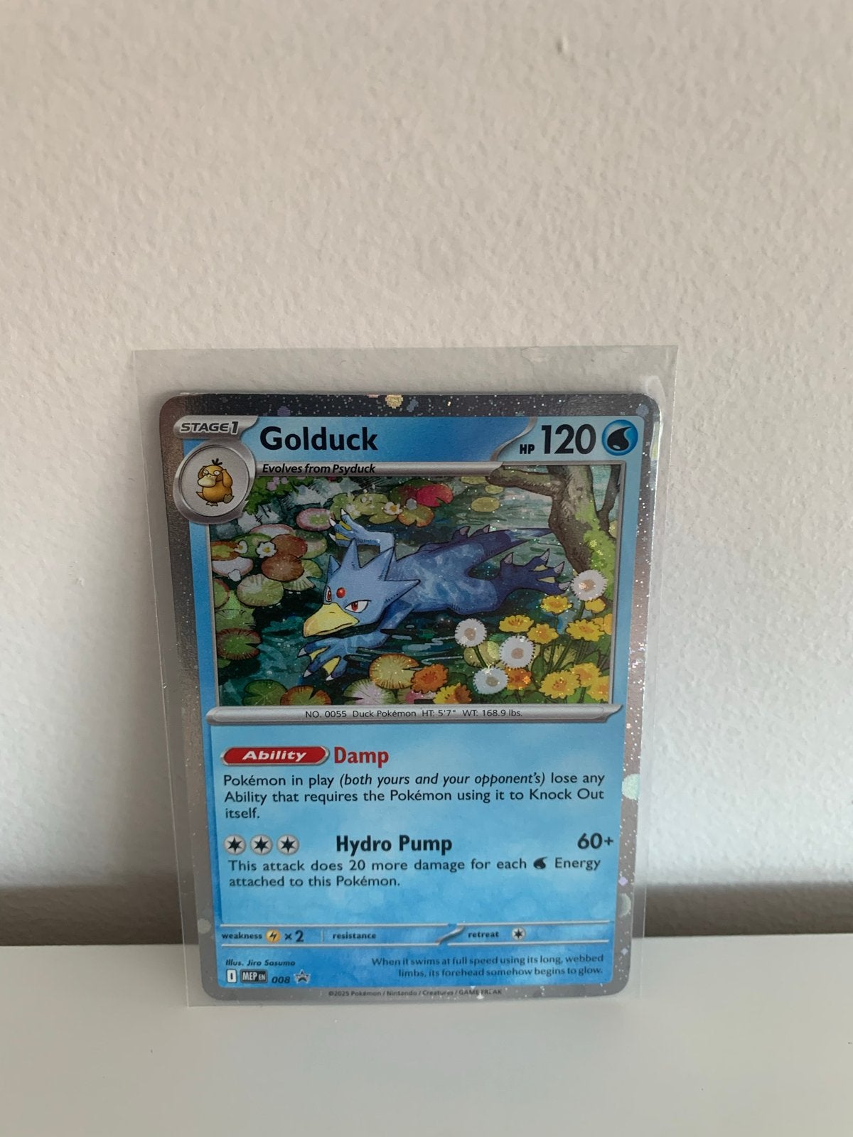 Pokémon Kaart Golduck - Holo Foil, Ophalen of Verzenden, Zo goed als nieuw, Losse kaart