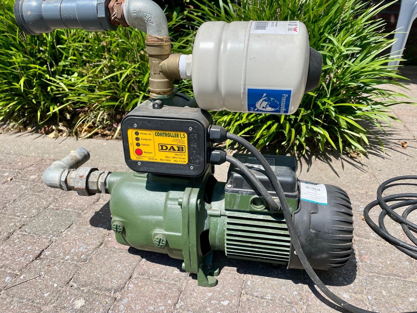 DAB JET 132 M Hydrofoorpomp met drukvat en Controller 1.5, Ophalen, Gebruikt, Elektrisch, Hydrofoorpomp