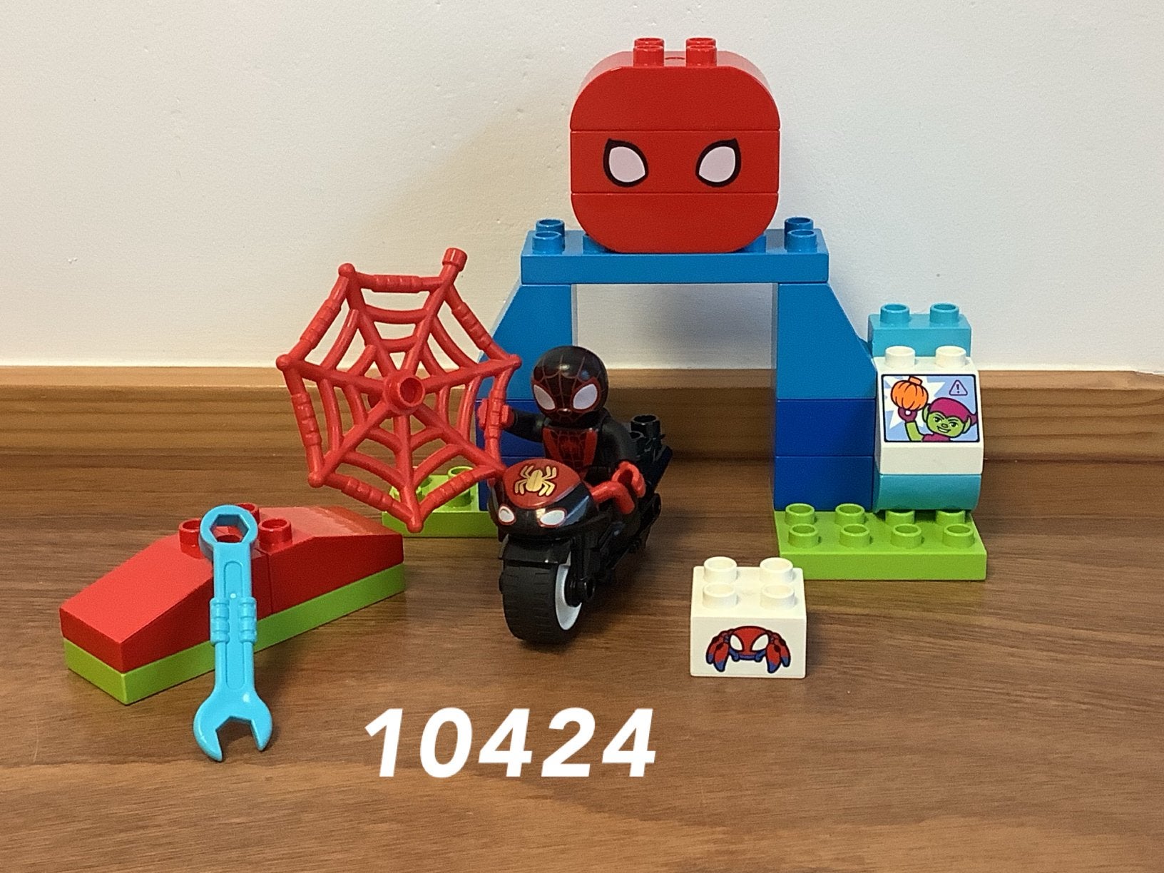 Duplo spidy’s motoravonturen 10424 (compleet) 1, Kinderen en Baby's, Speelgoed | Duplo en Lego, Ophalen of Verzenden, Zo goed als nieuw