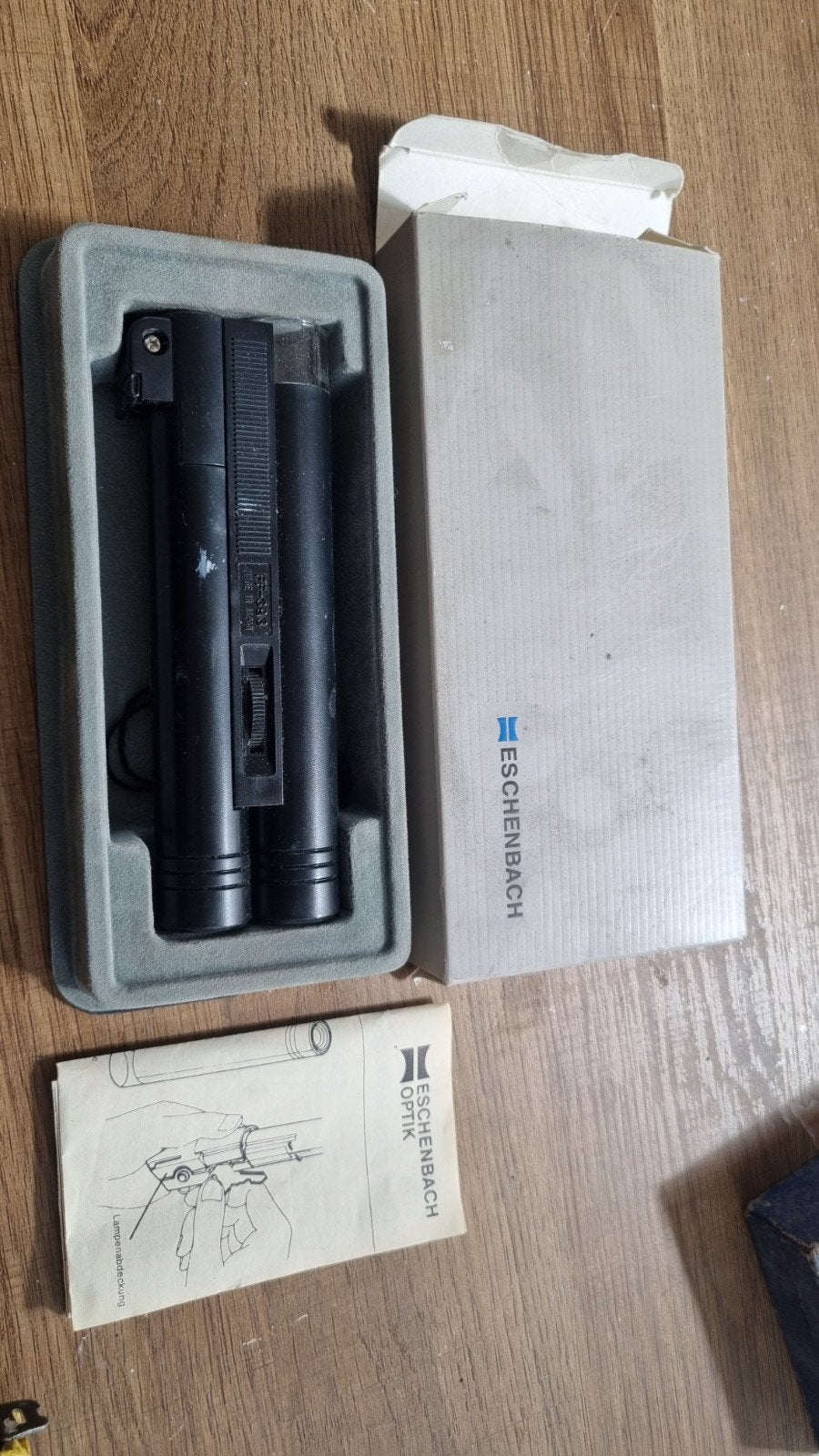 Eschenbach Optik verrekijker met doos en handleiding, Gebruikt, Ophalen of Verzenden, Met hoes of tas, Dakkant (recht)