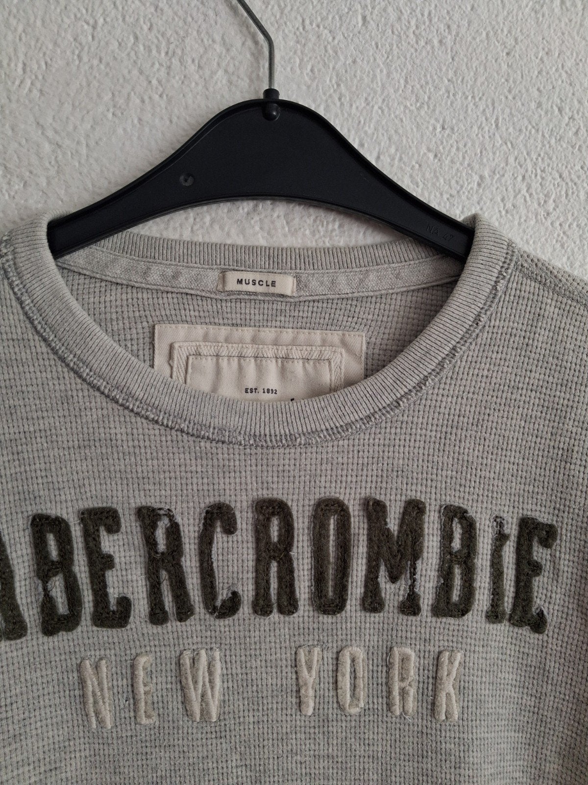 Abercrombie & Fitch Muscle Fit Longsleeve XL, Maat 56/58 (XL), Ophalen of Verzenden, Abercrombie & Fitch, Grijs