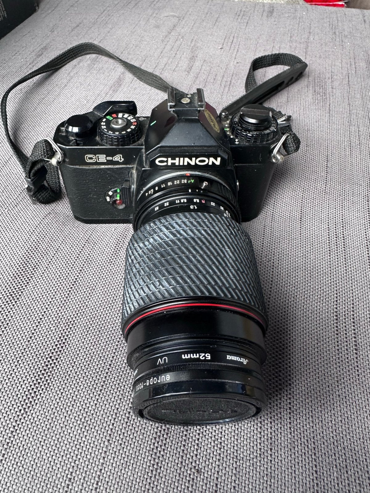 Chinon CE-4 Spiegelreflexcamera met 5 lenzen, Ophalen of Verzenden, Gebruikt, Spiegelreflex, Overige Merken