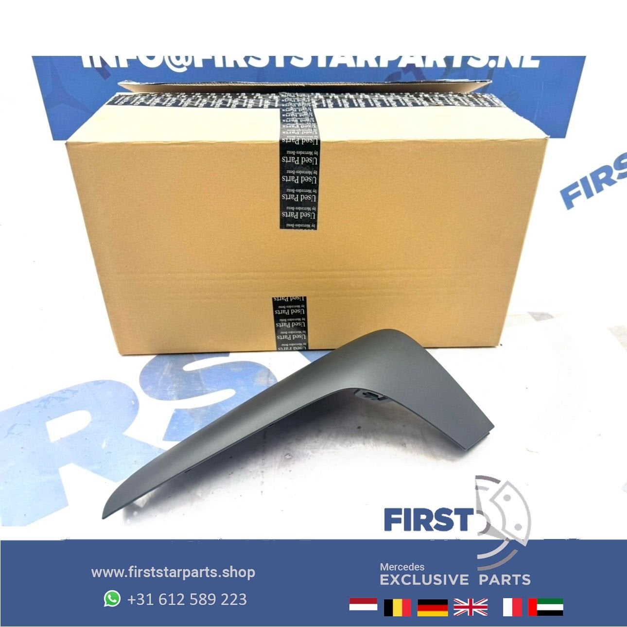 W243 EQA EQB AMG LINE VOORBUMPER SIERLIJST A2438854503 LINKS