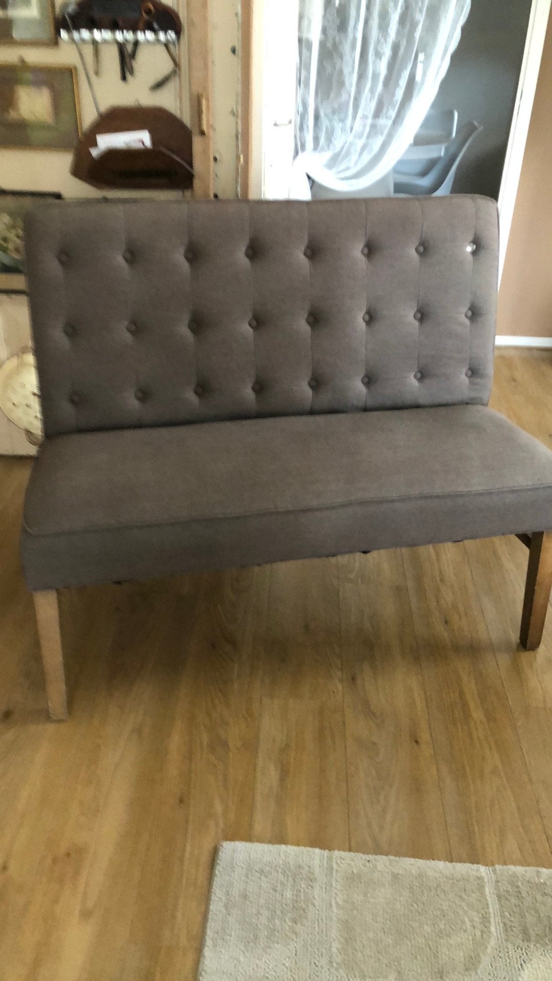 Mooie Riviera Maison eettafelbankje breed 110.cm, Ophalen, Zo goed als nieuw, Tweepersoons, Minder dan 150 cm