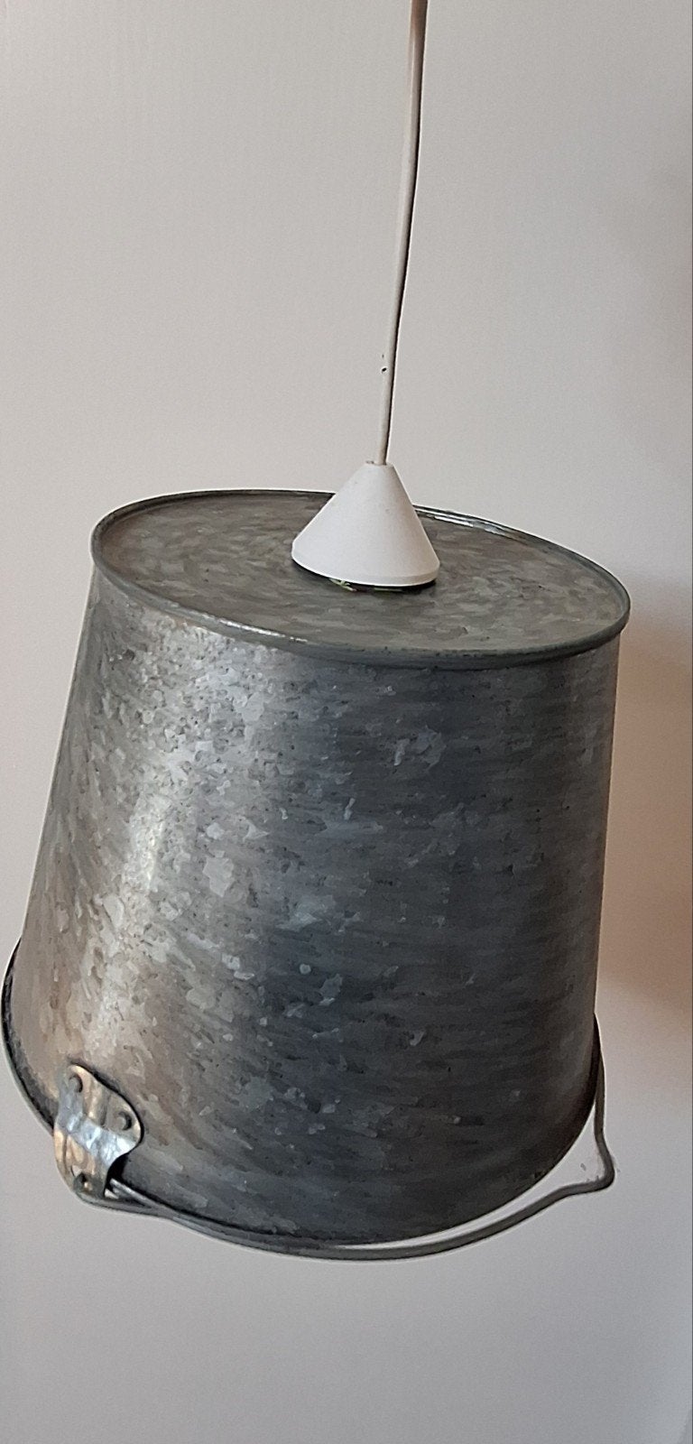 Hanglamp emmer zink, Ophalen of Verzenden, Rond