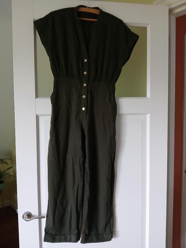 Donkergroene jumpsuit van Zara, Maat 38/40 (M), Zara, Ophalen of Verzenden, Gedragen