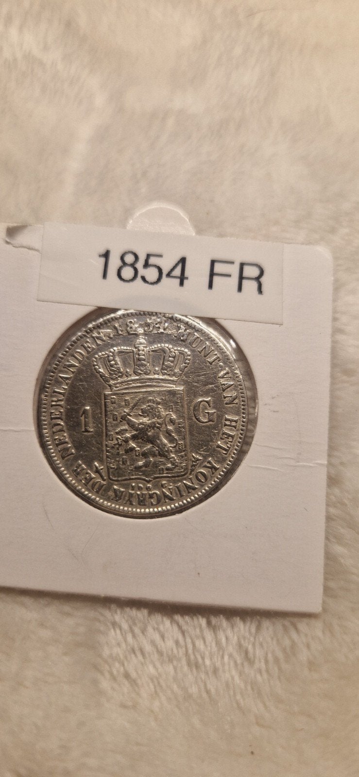 gulden 1854, Postzegels en Munten, Munten | Nederland, Ophalen of Verzenden, Koning Willem III, 1 gulden
