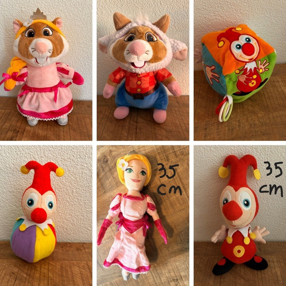 Efteling knuffels - kubus - tuimelaar. ZGAN. Zie FOTO's, Ophalen of Verzenden, Zo goed als nieuw, Overige typen