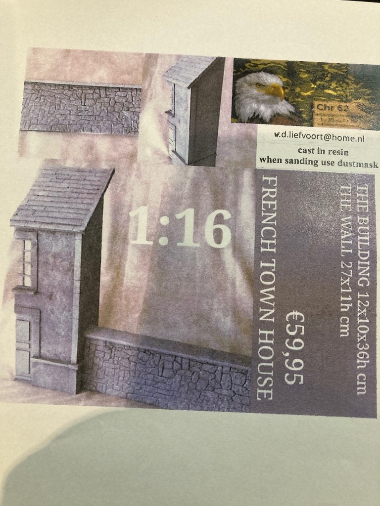 French town house 1/16, Hobby en Vrije tijd, Modelbouw | Figuren en Diorama's, Ophalen of Verzenden, Nieuw, Groter dan 1:35, Diorama