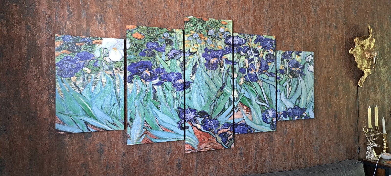 Irissen van gogh op canvas, Ophalen of Verzenden