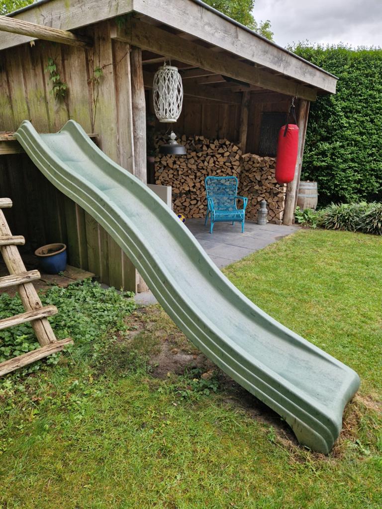 Grote groene glijbaan voor speeltoestel of boomhut, Kinderen en Baby's, Speelgoed | Buiten | Speeltoestellen, Ophalen, Gebruikt