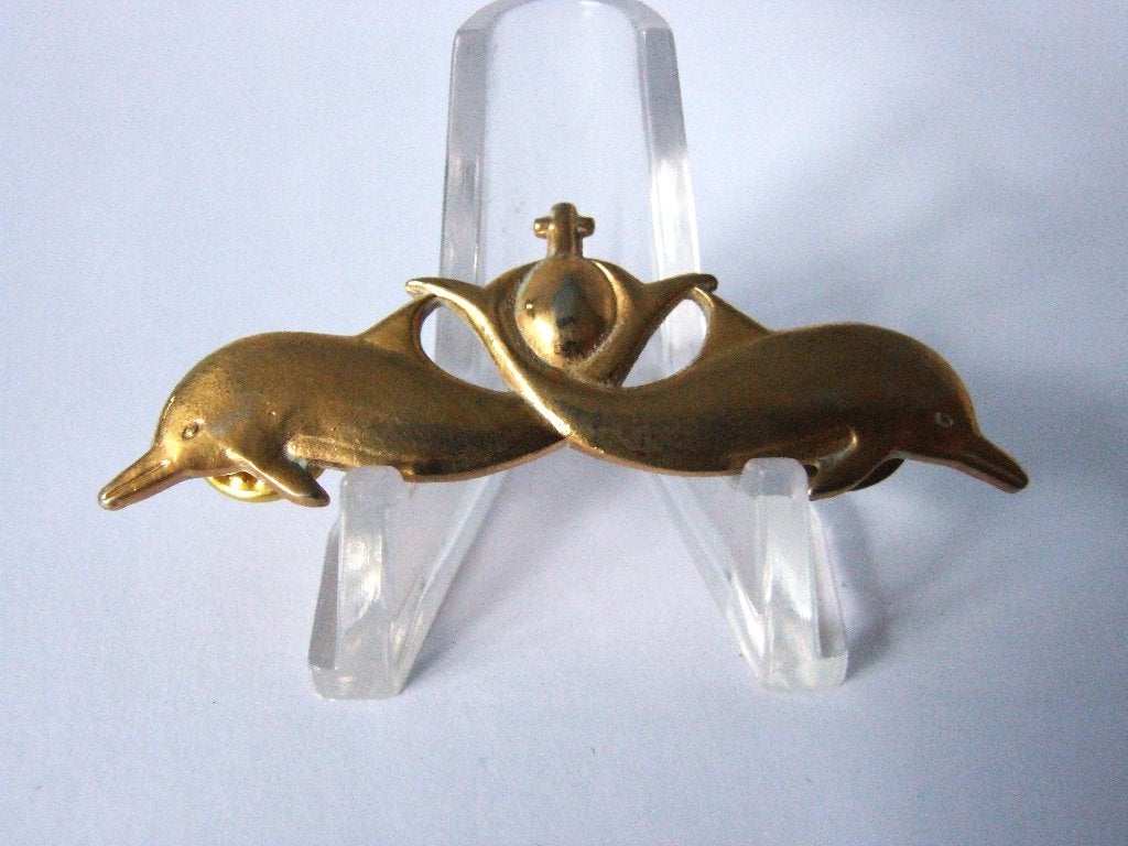 Embleem,Badge,Koninklijke,Marine,NL,Onderzee,Dienst,Flipper, Verzenden, Marine, Nederland, Embleem of Badge