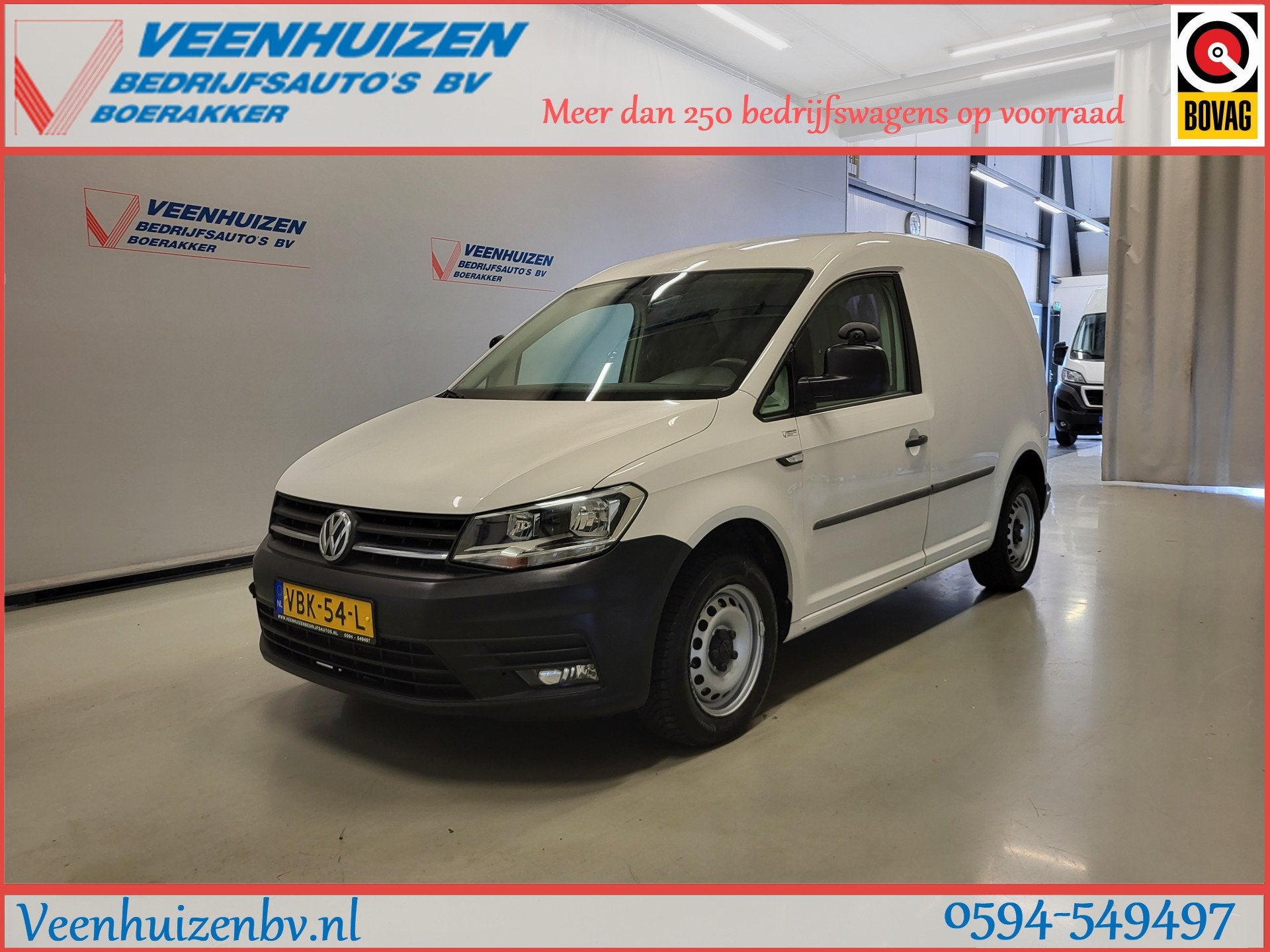 Volkswagen Caddy 2.0TDI Euro 6! (bj 2019), Gebruikt, Volkswagen, Wit, Origineel Nederlands