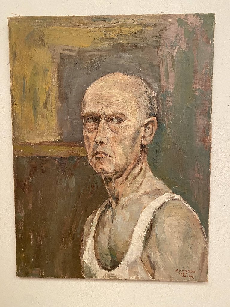 portret schilderij, Ophalen of Verzenden, Klassiek, Portret of Personen, Doek